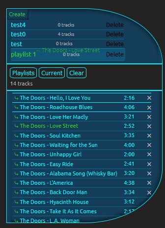 Audioplayer playlist drag and drop