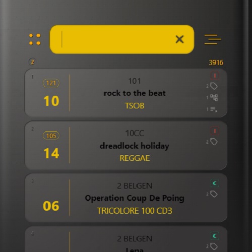 Music library with playlist manager