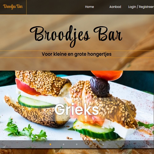 Sandwichbar webshop index page main picture