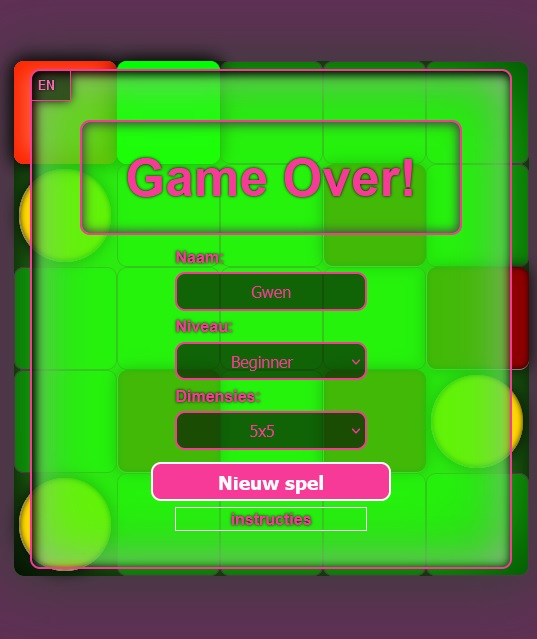 Treasure hunt game over notification